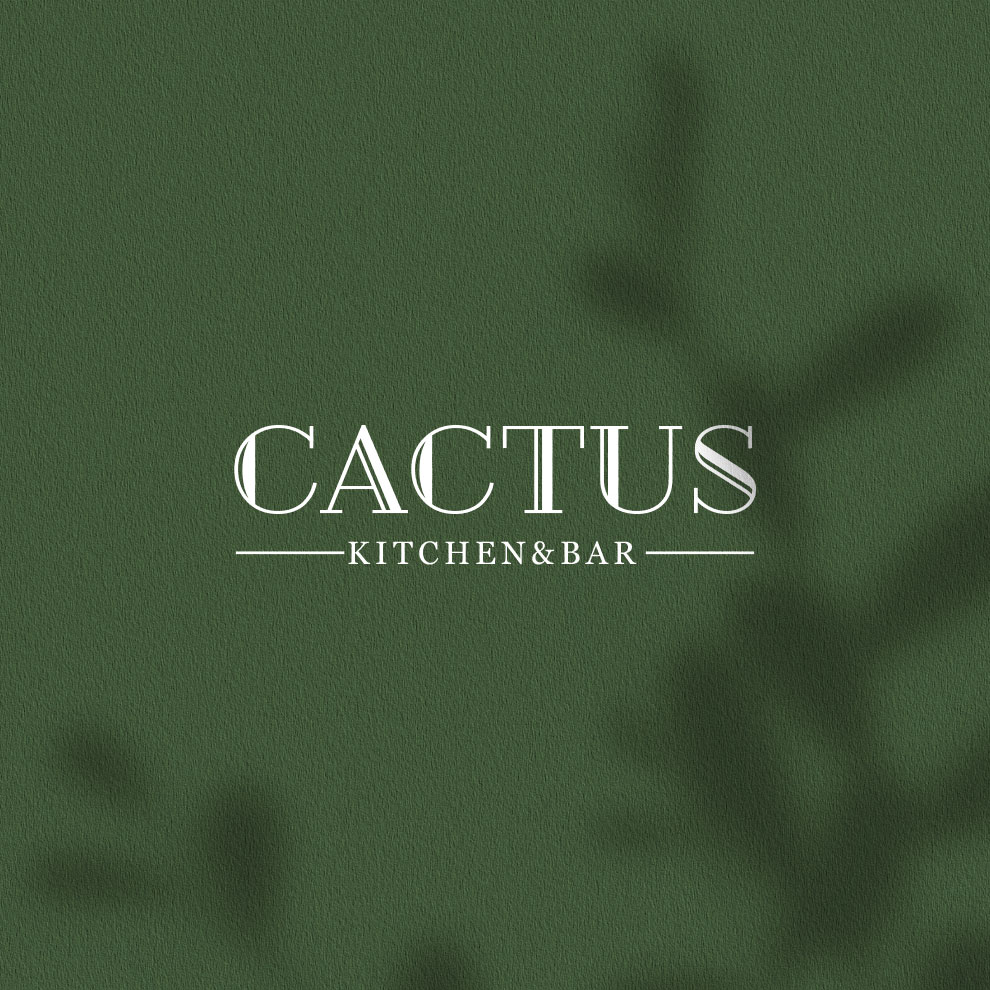 Logo Cactus kitchen and Bar bianco